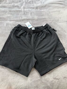 Nike Men's Black Athletic Shorts with Swoosh